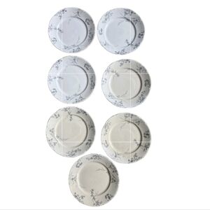 Johnson Brothers Rosedale Pattern Ironstone Dinner Plate Set 7 Semi Porcelain